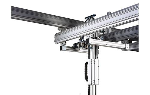 Material transportation of rigid aluminum alloy rail crane