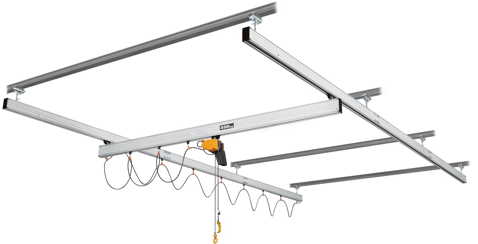 Aluminum Lightweight Overhead Monorail Crane