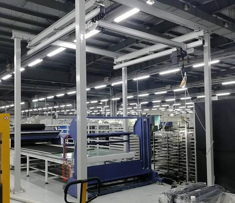Aluminum overhead monorail crane