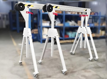 Anti-Tip Portable Aluminum Alloy A-Frame Gantry Crane